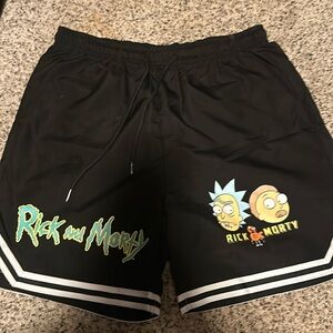 COPY - black rick and morty shorts